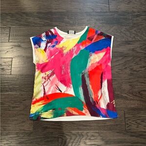 $108 Retail Frank Lyman - Short Sleeve Loose Fitting Top Size L-XL